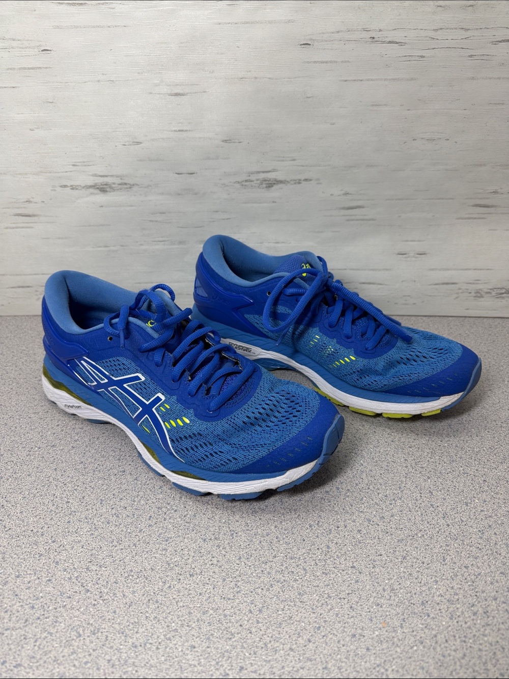 Asics Men's Royal Blue & Lime Running Sneakers